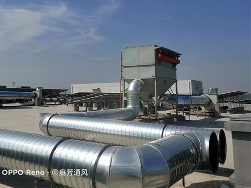 TCL空調(diào)武漢工廠廢氣處理管道施工現(xiàn)場(chǎng)照片