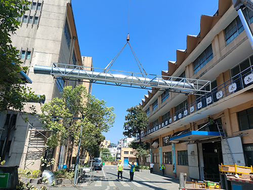 環(huán)保管道設備安裝施工現(xiàn)場